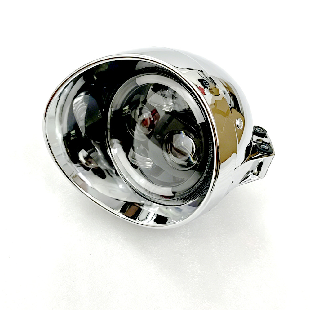 Universal Motorcycle Led Headlight Projector - Farol LED Universal Retrô 12V para