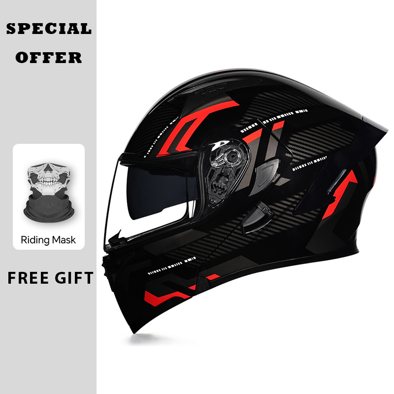 DOT aprovado motocicleta flip  - Dual Visor Motorcycle Racing Helmet avaliação e preço