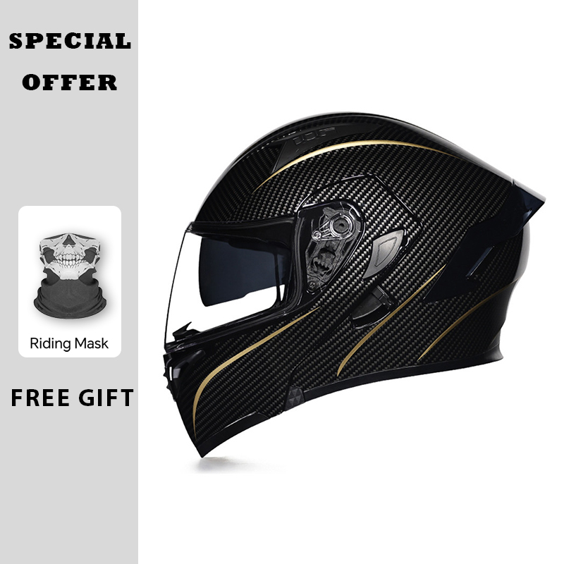 DOT aprovado motocicleta flip  - Dual Visor Motorcycle Racing Helmet avaliação e preço