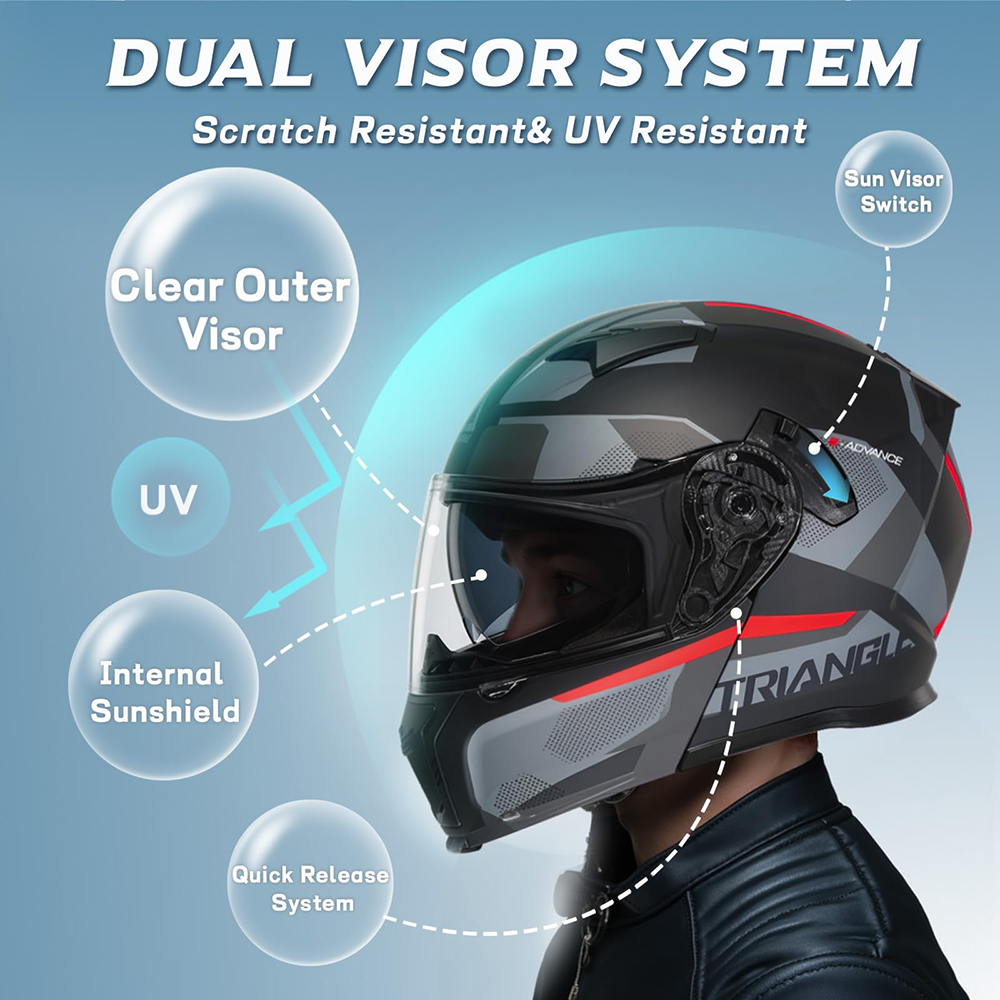 Capacete de motocicleta aberto - Full Face Motorcycle Helmet With Bluetooth avaliação e preço