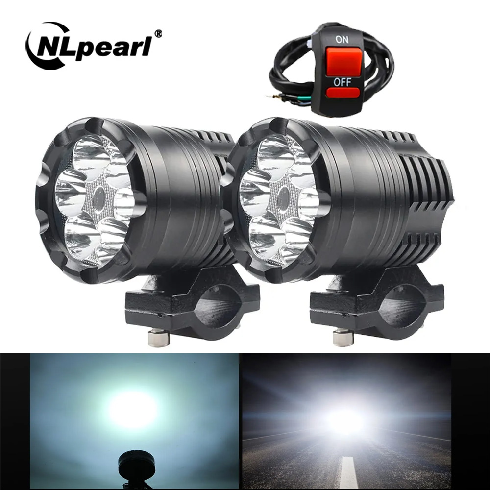 Nlpearl 60w motocicleta led fa - Universal Motorcycle Led Headlight Projector avaliação e preço