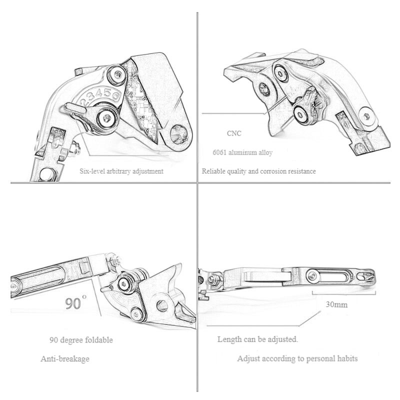 Para honda nc750x nc 750x2016- - Cnc Aluminum Adjustable Brake Clutch Levers avaliação e preço